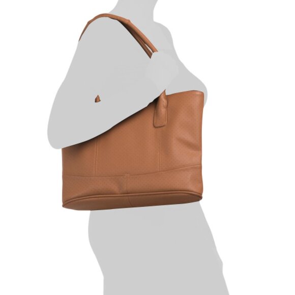 AMERILEATHER Leather Triple Compartment Tote - Picture 4 of 4